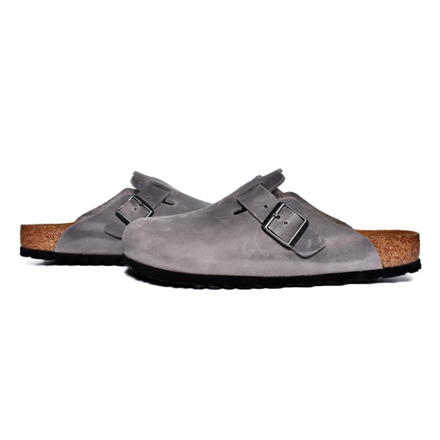 BIRKENSTOCK BOSTON Oiled Leather ( REGULAR FIT ) IRON BIRKENSTOCK BOSTON Oiled Leather ( REGULAR FIT ) IRON