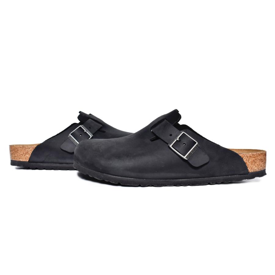 BIRKENSTOCK BOSTON Oiled Leather ( REGULAR FIT ) BLACK BIRKENSTOCK BOSTON Oiled Leather ( REGULAR FIT ) BLACK