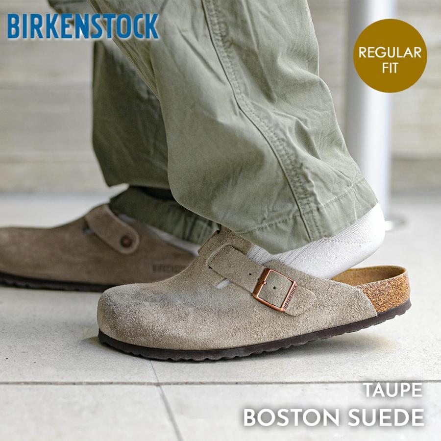 BIRKENSTOCK BOSTON SUEDE ( REGULAR FIT ) TAUPE BIRKENSTOCK BOSTON SUEDE ( REGULAR FIT ) TAUPE