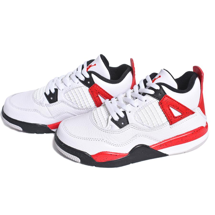 NIKE AIR JORDAN 4 RETRO PS "Red Cement" ナイキ エア ジョーダン キッズ スニーカー ( 白 赤 レッド ジュニア シューズ KIDS BQ7669-161 )｜precious-place｜02