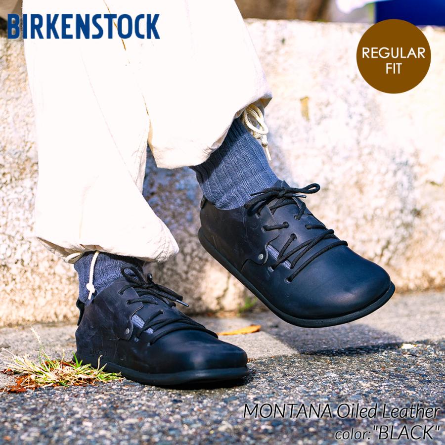 BIRKENSTOCK MONTANA Oiled Leather ( REGULAR FIT ) BLACK BIRKENSTOCK MONTANA Oiled Leather ( REGULAR FIT ) BLACK