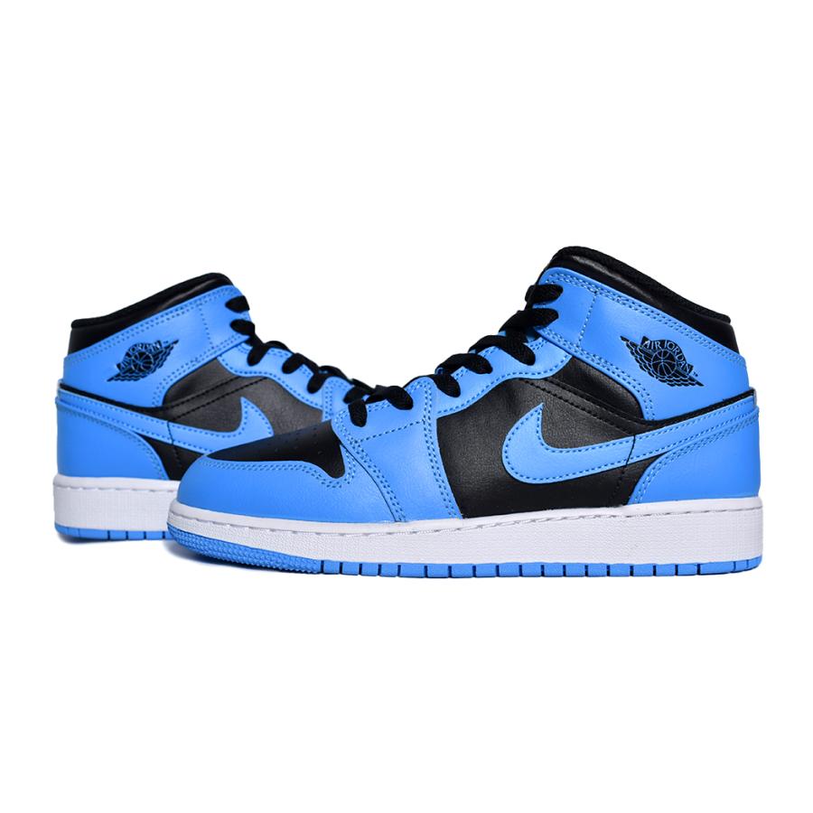 NIKE AIR JORDAN 1 MID GS "University Blue" ナイキ エア ジョーダン ミッド スニーカー ( 黒 青 レディース ウィメンズ DQ8423-401 )｜precious-place｜09