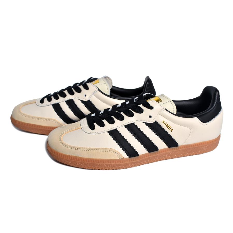 adidas SAMBA OG W "Cream White / Black" アディダス サンバ スニーカー ( 白 ホワイト 金 ベージュ クリーム レトロ ガムソール スケート ID0478 )｜precious-place｜02