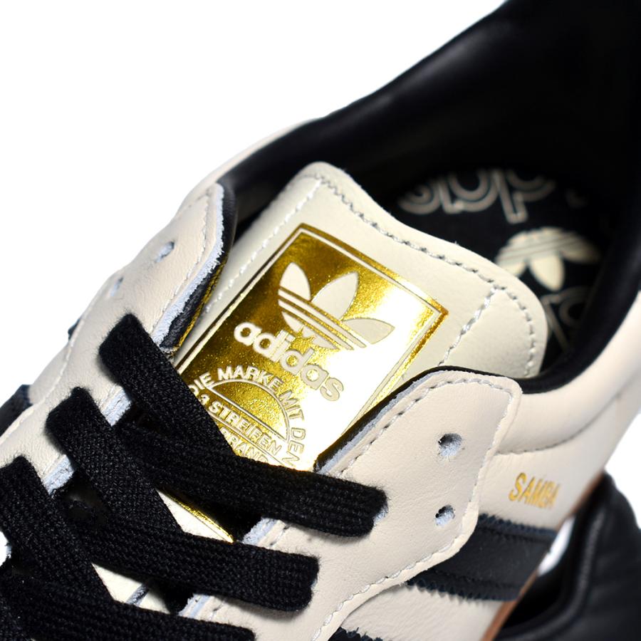 adidas SAMBA OG W "Cream White / Black" アディダス サンバ スニーカー ( 白 ホワイト 金 ベージュ クリーム レトロ ガムソール スケート ID0478 )｜precious-place｜06