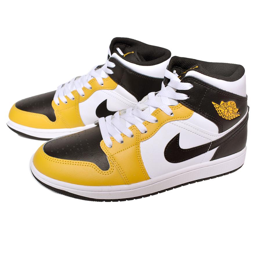 NIKE AIR JORDAN 1 MID "Yellow Ochre" ナイキ エア ジョーダン ミッド スニーカー ( 黄色 イエロー 白 ホワイト 黒 ブラック DQ8426-701 )｜precious-place｜02