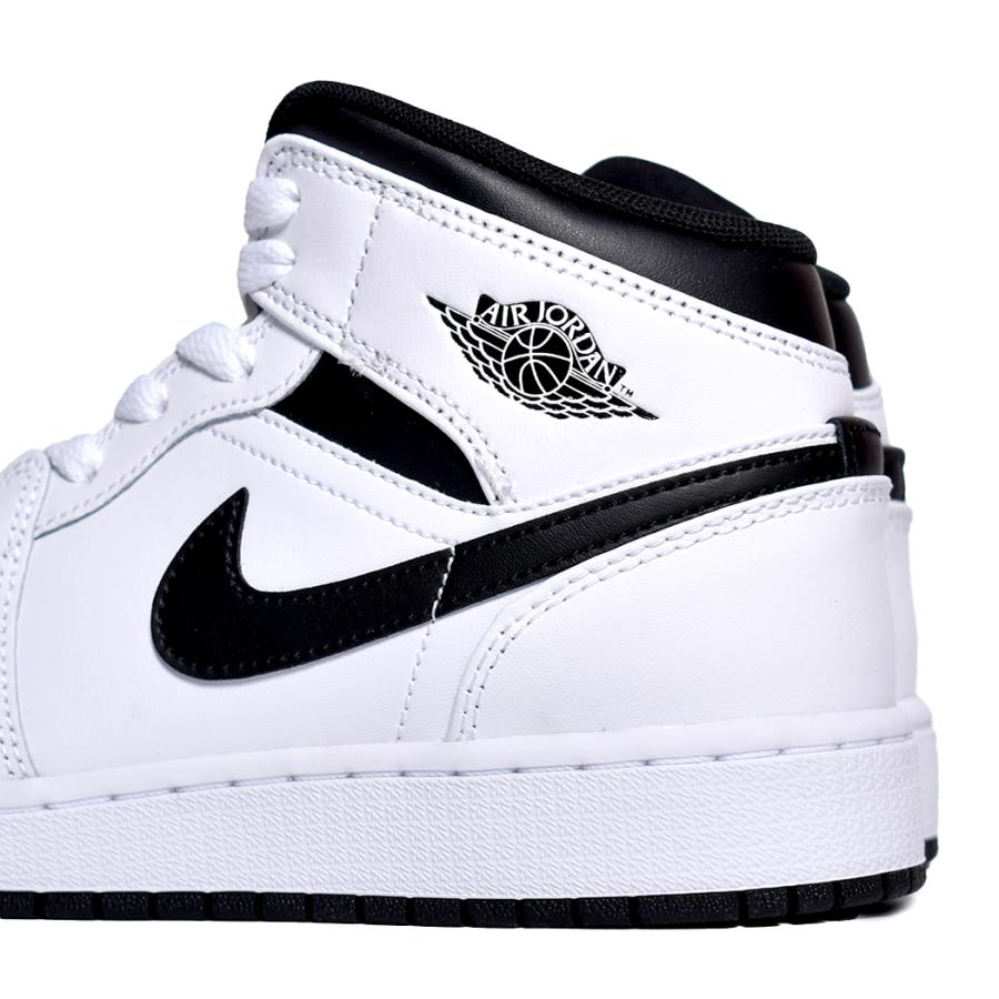 NIKE AIR JORDAN 1 MID GS "White Black" ナイキ エア ジョーダン ミッド スニーカー 白 ホワイト 黒 ブラック レディース ウィメンズ DQ8423-132｜precious-place｜06