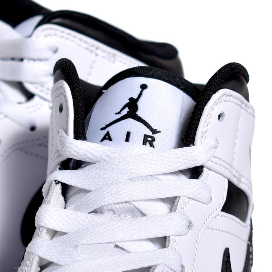 NIKE AIR JORDAN 1 MID GS "White Black" ナイキ エア ジョーダン ミッド スニーカー 白 ホワイト 黒 ブラック レディース ウィメンズ DQ8423-132｜precious-place｜07