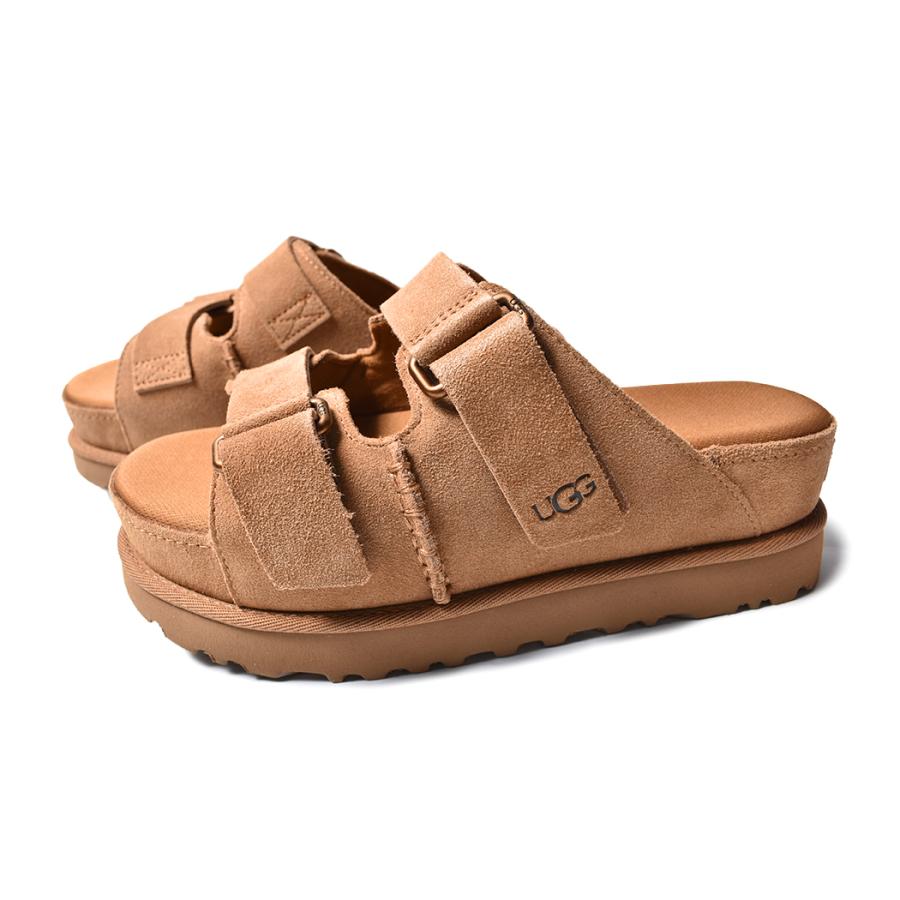 UGG W GOLDENSTAR HI SLIDE SANDAL "CHESTNUT" アグ ウィメンズ ゴールデンスター  ハイ スライド サンダル レディース (スエード 厚底 ウィメンズ 1155458)｜precious-place｜04