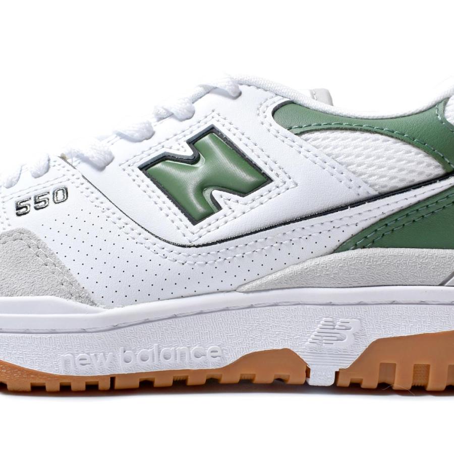 NEW BALANCE BB550ESB "WHITE GREEN GUM" ニューバランス スニーカー ( 白 ホワイト 緑 グリーン D NB バッシュ メンズ レディース ウィメンズ )｜precious-place｜06