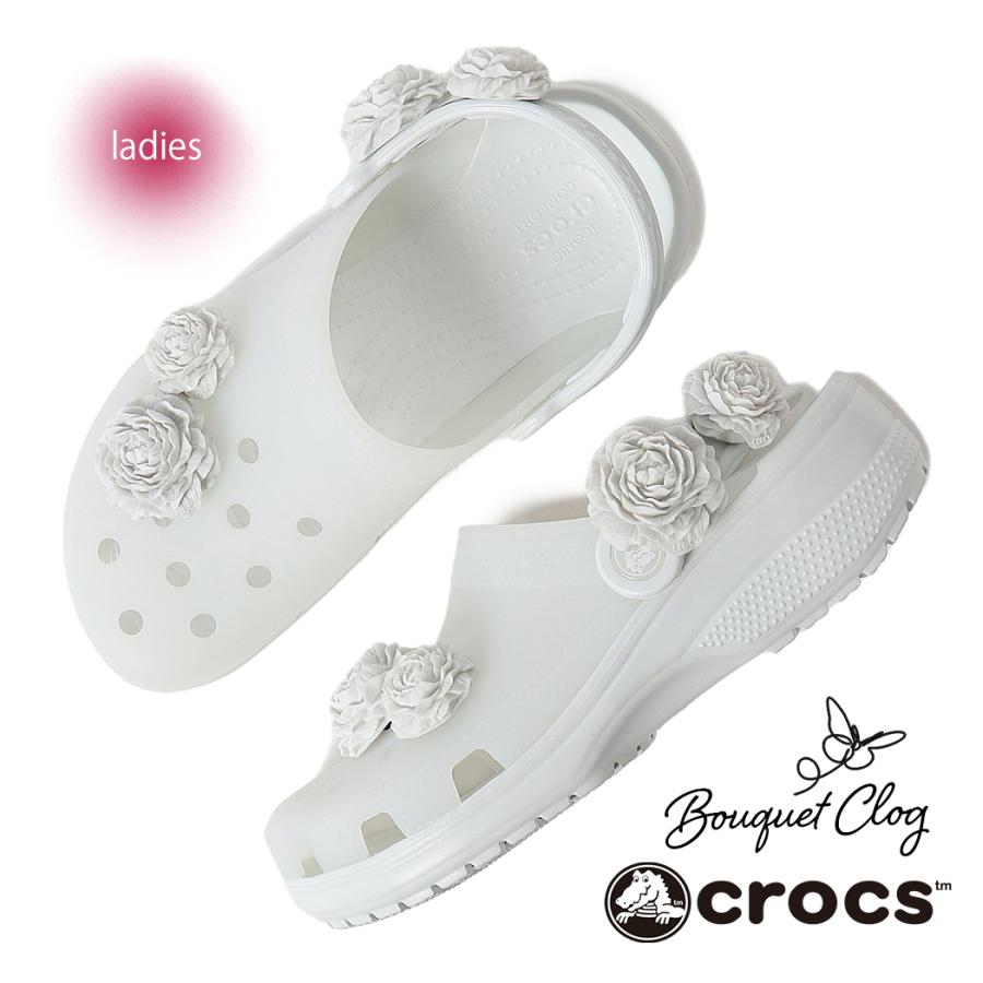 【CROCS】CLASSIC FROSTED BOUQUET CLOG ★ フラワーブーケ crocs Classic Frosted Bouquet Clog MOON LIGHT クロックス