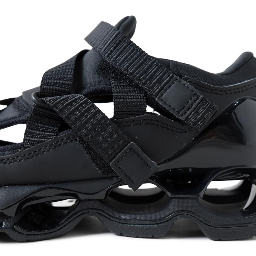 Mizuno WAVE PROPHECY STRAP　ブラックサンダル　25.5 MIZUNO ミズノウエーブ プロフェシー レディース サンダル Wave