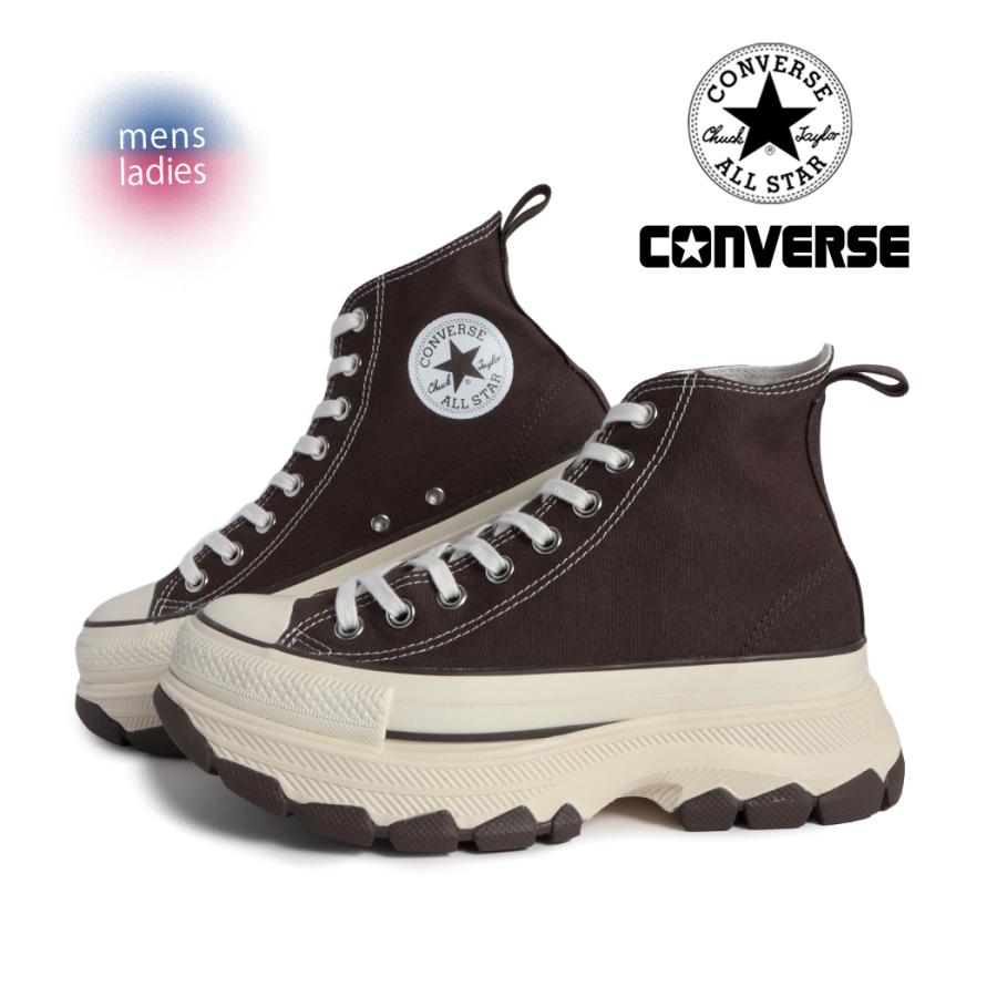 コンバース　オールスターズ　トラックウェーブ　HI 厚底　スニーカー　ブラウン コンバース CONVERSE オールスター (R) トレックウエーブ Z HI