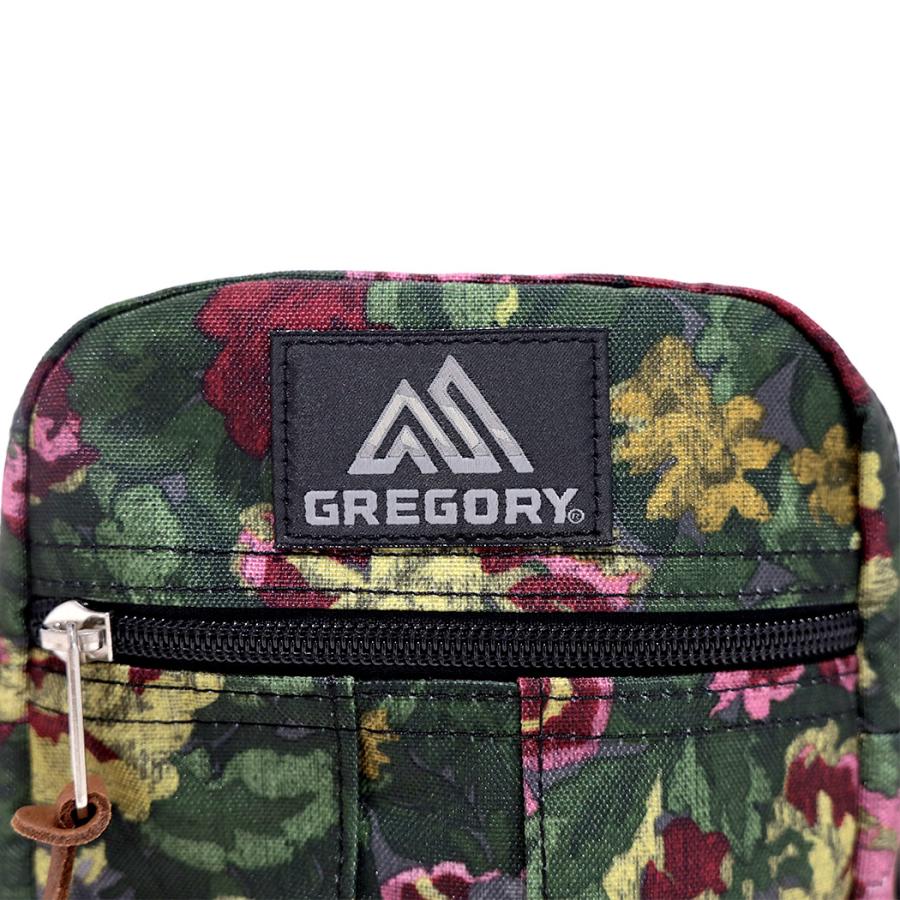 旧ロゴGREGORY クイックポケットM タペストリー柄　MADE IN USA グレゴリー クイックポケット M ショルダー ブルー タペストリー 花柄