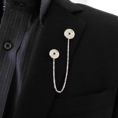 売り切れ必至 ホワイトゴールド ダイヤモンド サファイア ラペルピン 安心の定価販売 Zoetalentsolutions Com