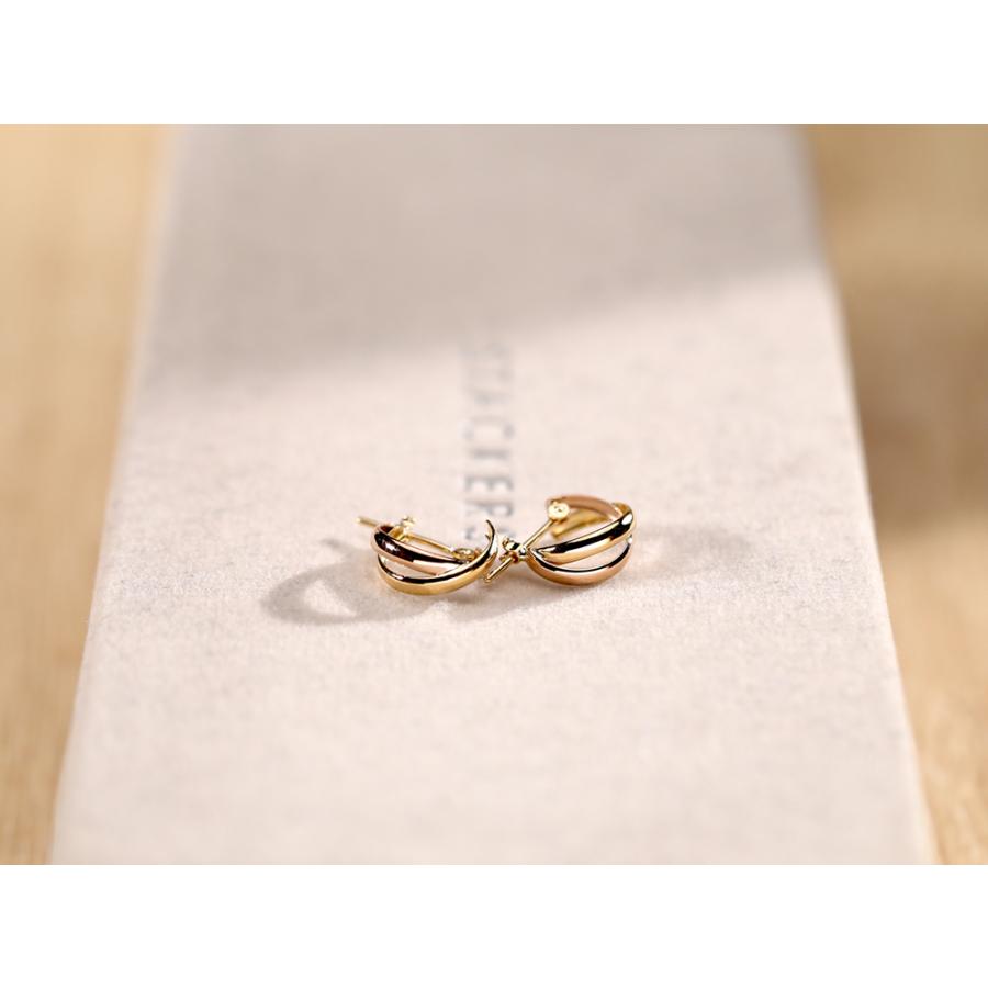 ピアス レディース フープピアス コンビカラー バイカラー ツーカラー