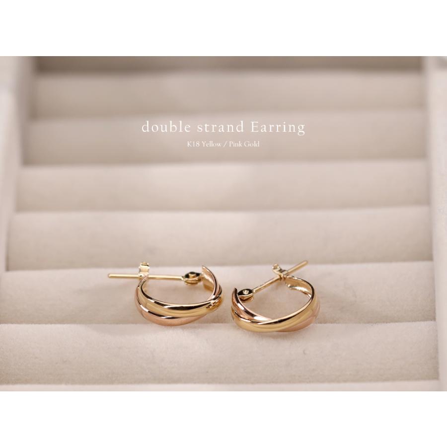 ピアス レディース フープピアス 幅広 細 太 k18 18k 18金 イエロー