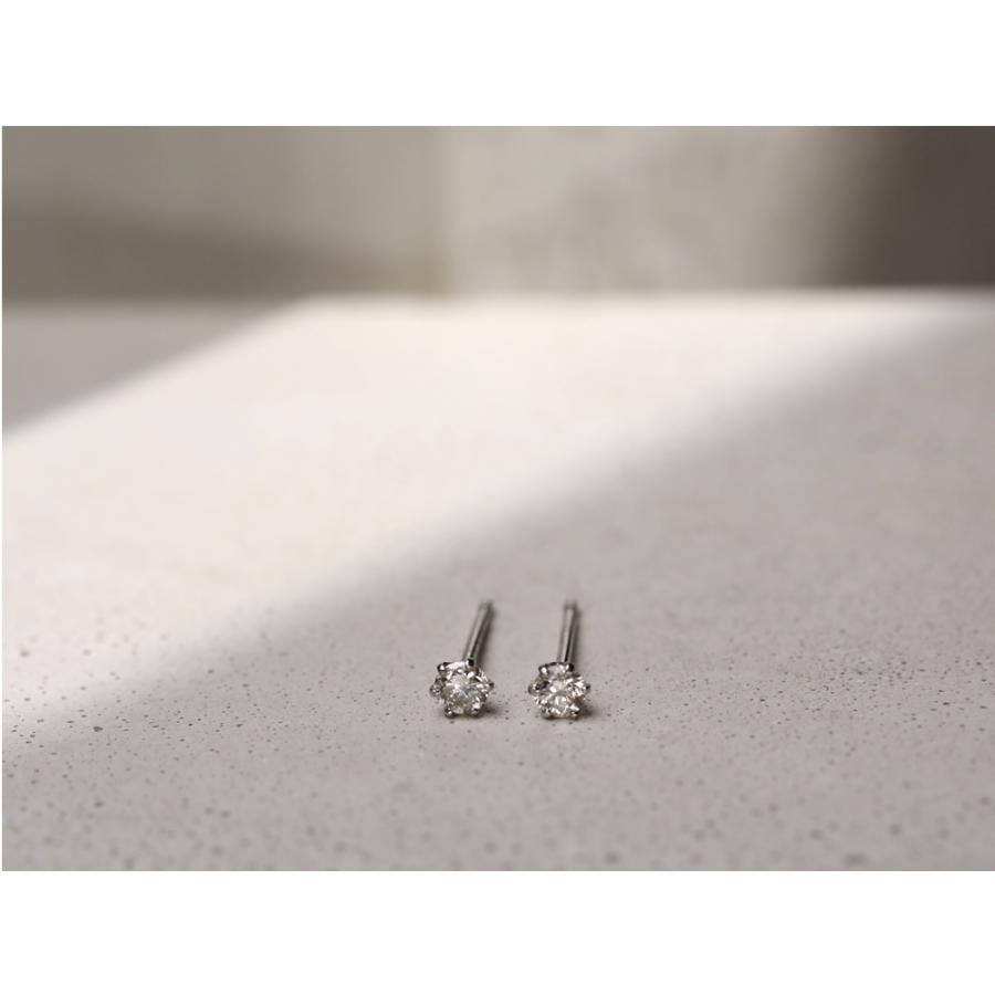 ダイヤモンド ピアス pt900 0.1ct 一粒ダイヤモンドピアス ダイヤ