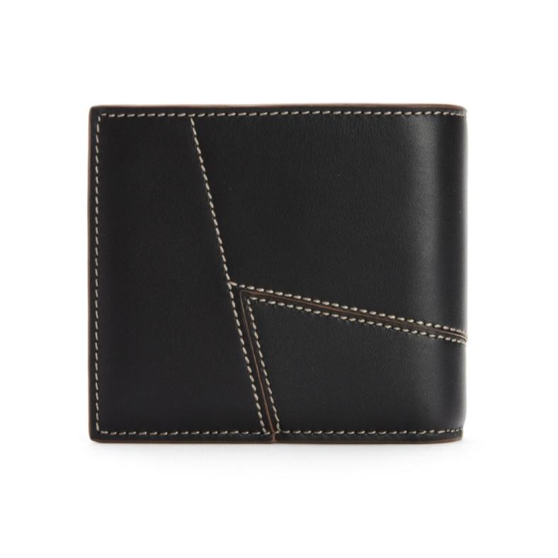まとめ買い ブランド専門店 本革 レザー シルバー ブラック ２つ折り 二つ折り 小財布 財布 Loewe ロエベ 財布 Loewe ロエベ 財布