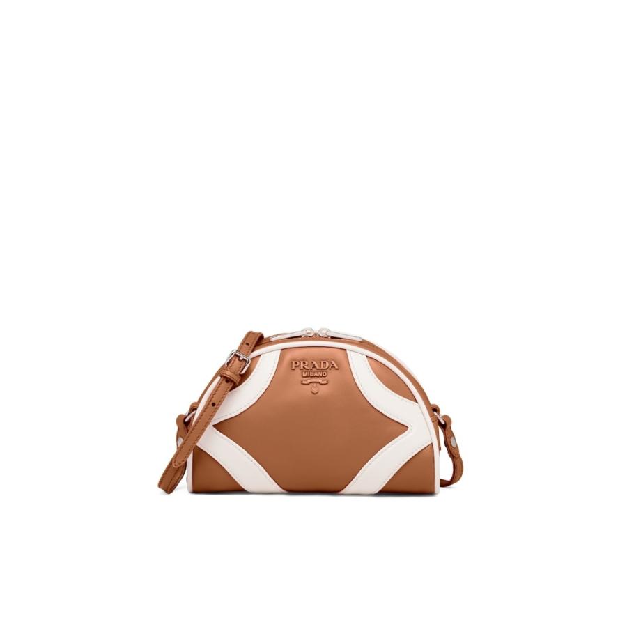 Saleアイテム プラダ Prada バッグ バック ショルダーバッグ ボウリングバッグ ブラウン ホワイト シルバー カーフレザー 新色登場 Www Skylanceronline Com