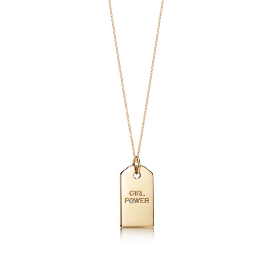 ティファニー Tiffany ネックレス Girl ゴールド Tiffany 18k 18k ダイヤモンド Girl Power チャーム チェーン61cm grptiffanygrp ブランドショップprecious