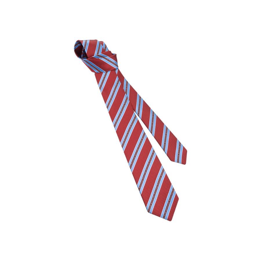 ブルガリ Bvlgari ネクタイ レッド ネクタイ ライトブルー ストライプ 2441bvlgari2441 冬 プリント 2441bvlgari2441 ブルガリ セブンフォールド シルク