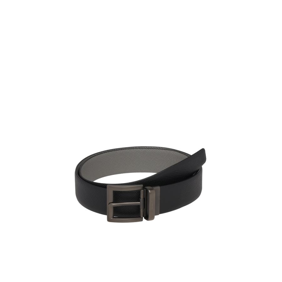 美しい プラダ Prada ベルト ブラック グレー カーフレザー リバーシブル 完売 Zoetalentsolutions Com