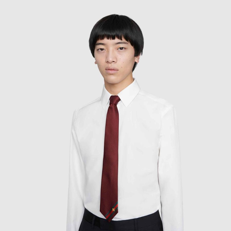 グッチ Gucci ネクタイ レッド シルク ファッション グリーン eguccie メンズファッション ストライプ ブランドショップprecious シルク ハチ
