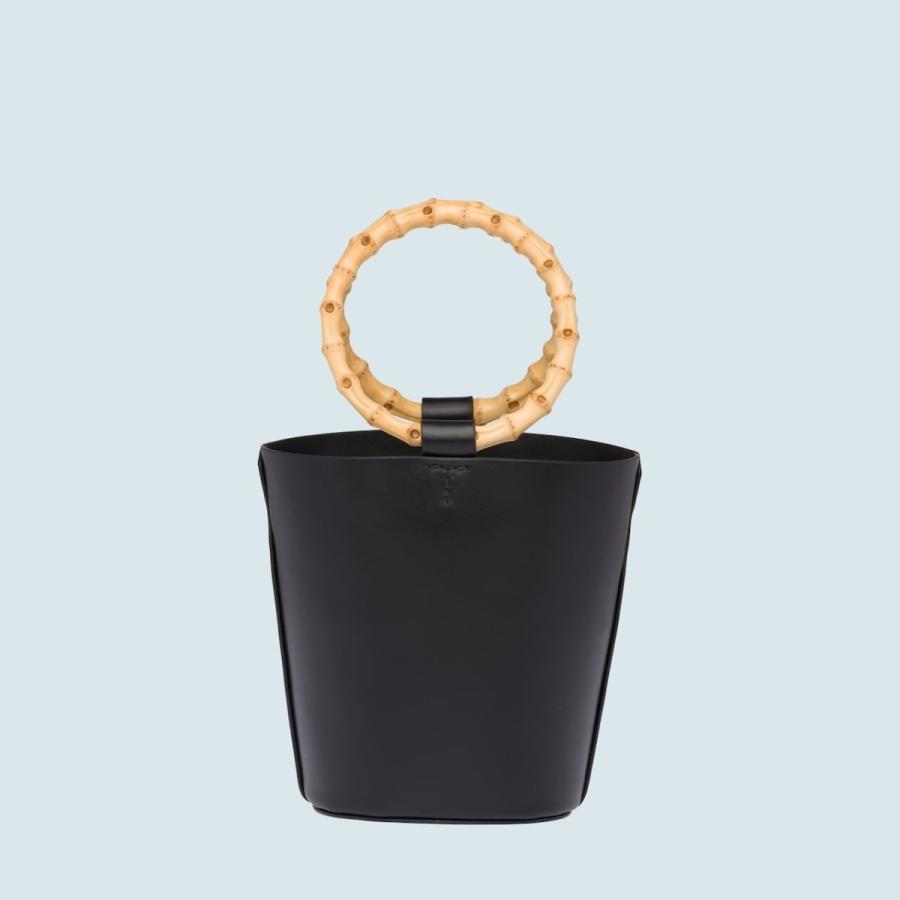 交換無料 ミュウミュウ Miu Miu バッグ バック トートバッグ ショルダーバッグ ブラック ゴールド シティレザー バンブーハンドル 開店祝い Kpiss Fm