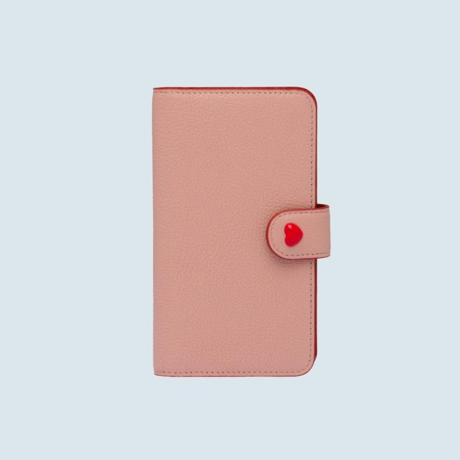 Iphone 限定 Miu ブランド X Miu ピンク アイフォンケース ゴールド レッド ミュウミュウ 手帳型 ハート マドラスレザー Iphonex Iphonexs