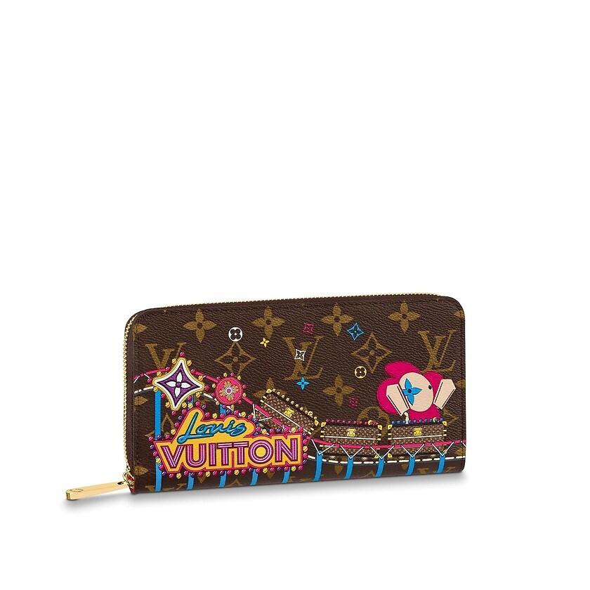 ルイヴィトン Louis Vuitton 財布 長財布 ラウンドファスナー モノグラム ブラウン ピンク ゴールド プリント イラスト ヴィヴィエンヌ Mlouisvuittonm ブランドショップprecious 通販 Yahoo ショッピング