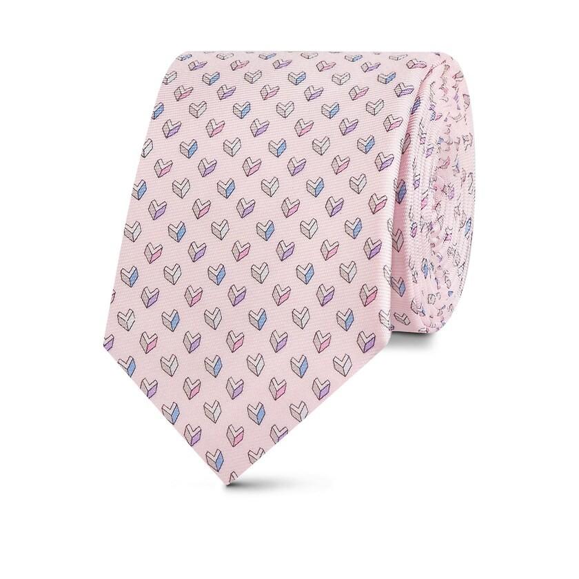 正規品 ルイヴィトン Louis Vuitton ネクタイ ローズ ピンク マルチ Vモチーフ プリント シルク 豪華 Www Technet 21 Org