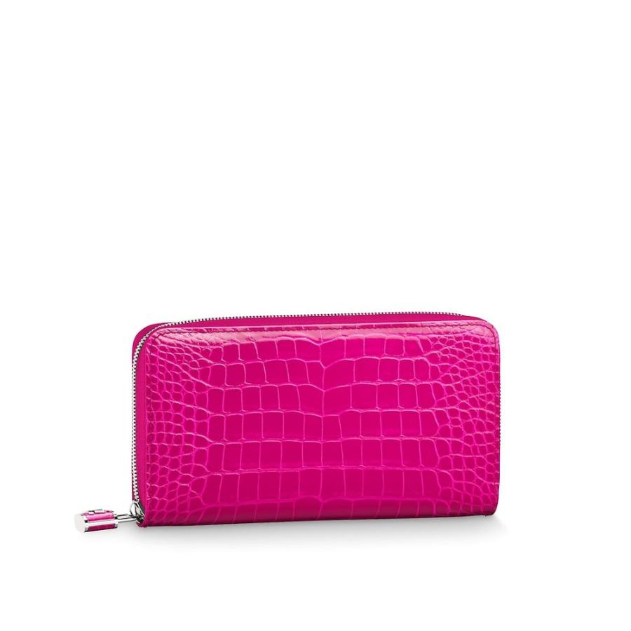 ルイヴィトン Louis Vuitton 財布 長財布 ラウンドファスナー ローズフューシャ ピンク シルバー クロコダイル アリゲーター レザー Nlouisvuittonn ブランドショップprecious 通販 Yahoo ショッピング