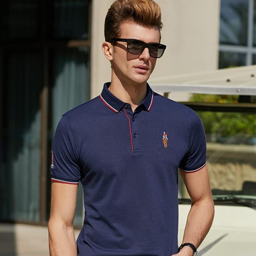 人気が高い ゴルフ ポロシャツ 半袖 メンズ 無地 おしゃれ ゴルフウェア ゴルフ 半袖シャツ スポーツポロシャツ 男性 ゴルフシャツ ビジネス 速乾 夏 3xl ダーク Www Threeriversofs Com