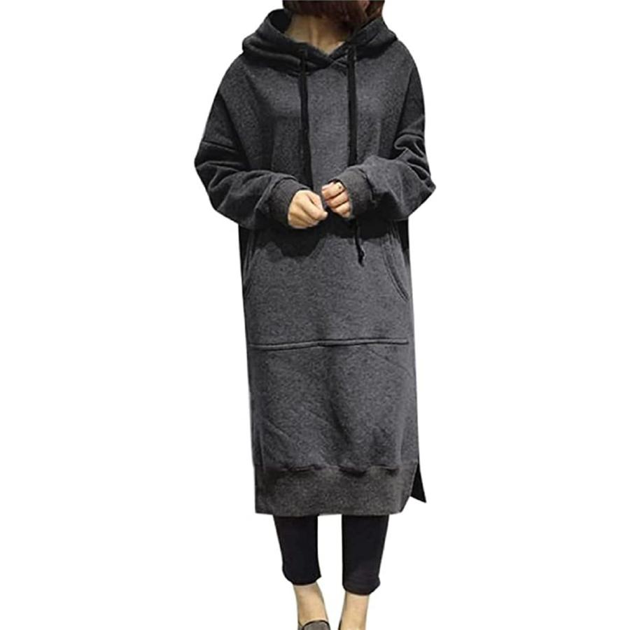 メンズファッション 感謝報恩 ニブンノイチスタイル ワンピース フード 付き パーカー 膝丈 ゆったり 可愛い レディース グレー L V7naidhwwa Boulevardrestaurants Com
