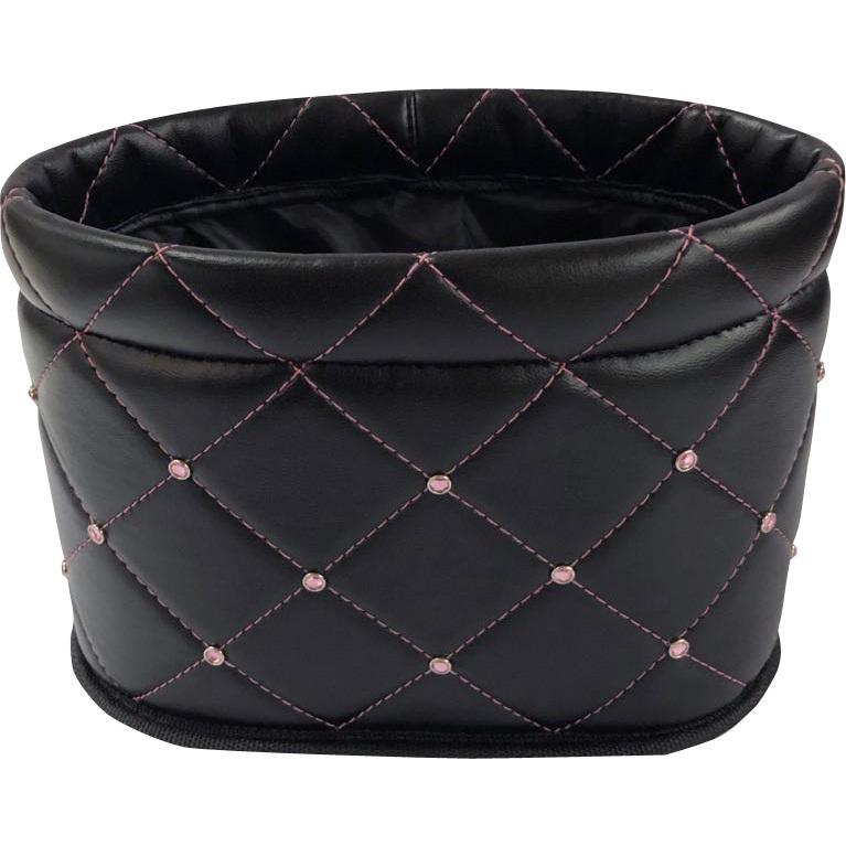 ダストボックス 車 ゴミ箱 レザー調 ラインストーン クリア ピンク オシャレ 高級感 かわいい 黒 車内 小物入れ カー小物 車小物 車用品 Pdi101 Pdi102 Pdi101 Pdi102 プレシャスランド 通販 Yahoo ショッピング