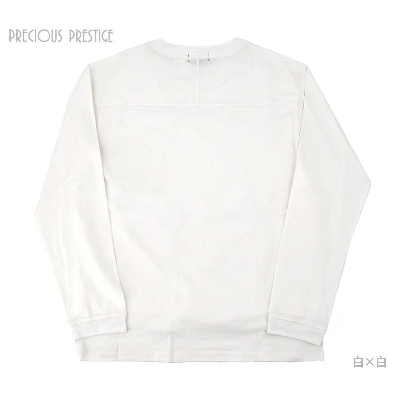 クロコダイル ロングtシャツ 服 メンズ ＼買えるLEON掲載／ 父の日 ギフト 長袖 白t クロコポケット付きTシャツ M L LL ブランド プレシャスプレステージの画像
