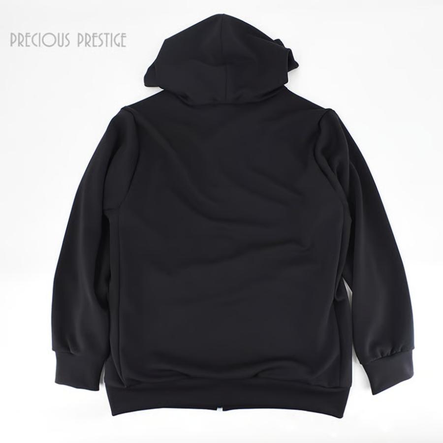 クロコ使いパーカー クロコダイル ＼買えるLEON掲載／ メンズ 長袖 黒 ブランド プレシャスプレステージ PLMCR-50215の画像