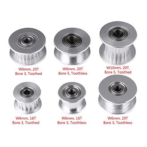 3dプリンタプーリー タイミングベルトプーリー 5個6種類のサイズ2gt 6mm 10mmワイドベルトタイミングプーリー16 Ckj 雑貨ホビープレコプレ 通販 Yahoo ショッピング
