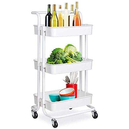 Grerlld キッチンワゴン キャスター付き 組立簡単 収納カート スチールabs 耐荷重60kg ベビーワゴン ハンドル付き Ftr6768 雑貨ホビープレコプレ 通販 Yahoo ショッピング