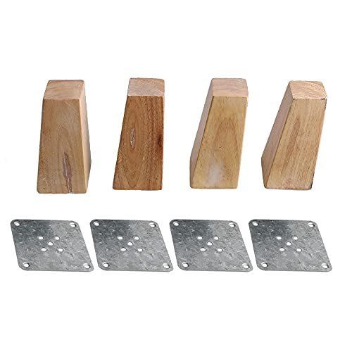 Diystyle 4本入 ソファー脚 オーク製 4cmx6cmx12cm 木製 直角台形 家具パーツ 置き換え足 家具脚 ナチュラル Www Whiteblacklegal Co In Index Php