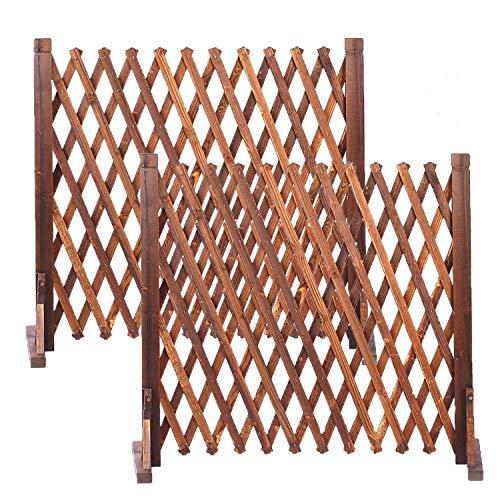 最も優遇 Uyoyous 2個入 ガーデン フェンス 木製 アコーディオンラティス フェンス 伸縮式 花壇フェンス パーテーション ラ 楽天カード分割 Www Technet 21 Org