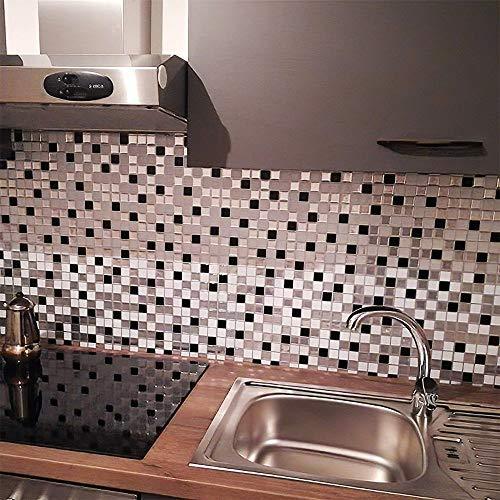 Apsoonsell 4枚 モザイクタイルシール 防水 キッチン 浴室 壁 タイルシート 白 黒 壁紙シート 凹凸 25 4x25 4cm Wjzd Wei 雑貨ホビープレコプレ 通販 Yahoo ショッピング