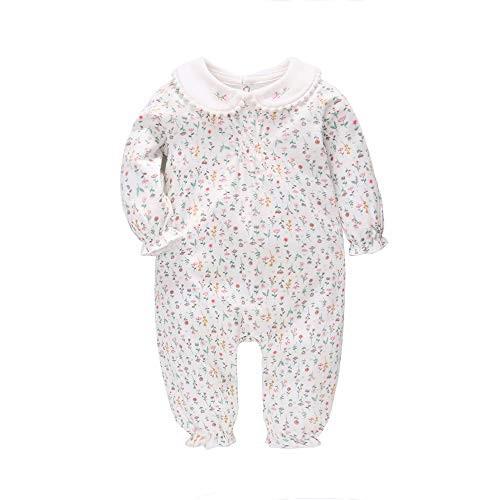 ベビー服 ロンパース 春秋 子供服 女の子 カバーオール 赤ちゃん花柄 出産祝い プレゼントホワイト6 9m Www Arilab Com Tr Index Php