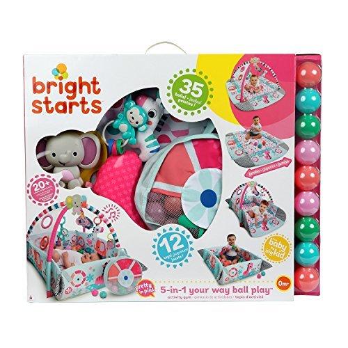 割引売り出し Bright Starts ブライトスターツ ピンク・5-in-1 ヨアウェイ・ボール・プレイジム (10786) by Kids II