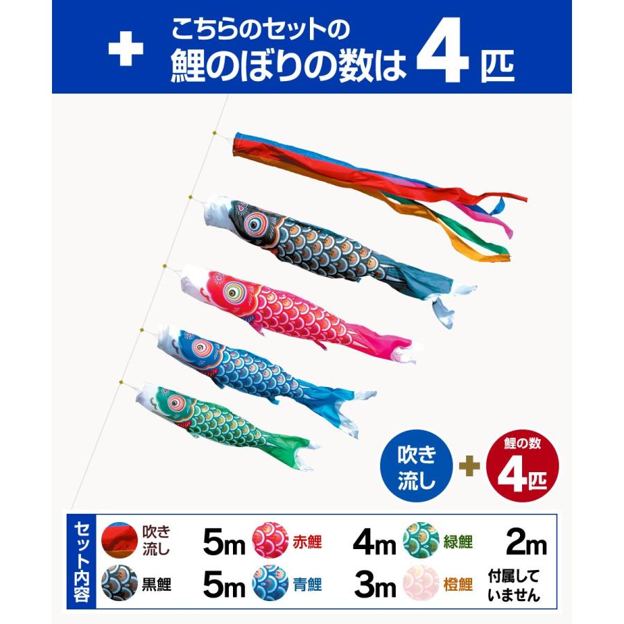 鯉のぼり 庭用 こいのぼり 徳永鯉のぼり ゴールド鯉 5m 7点セット 庭園