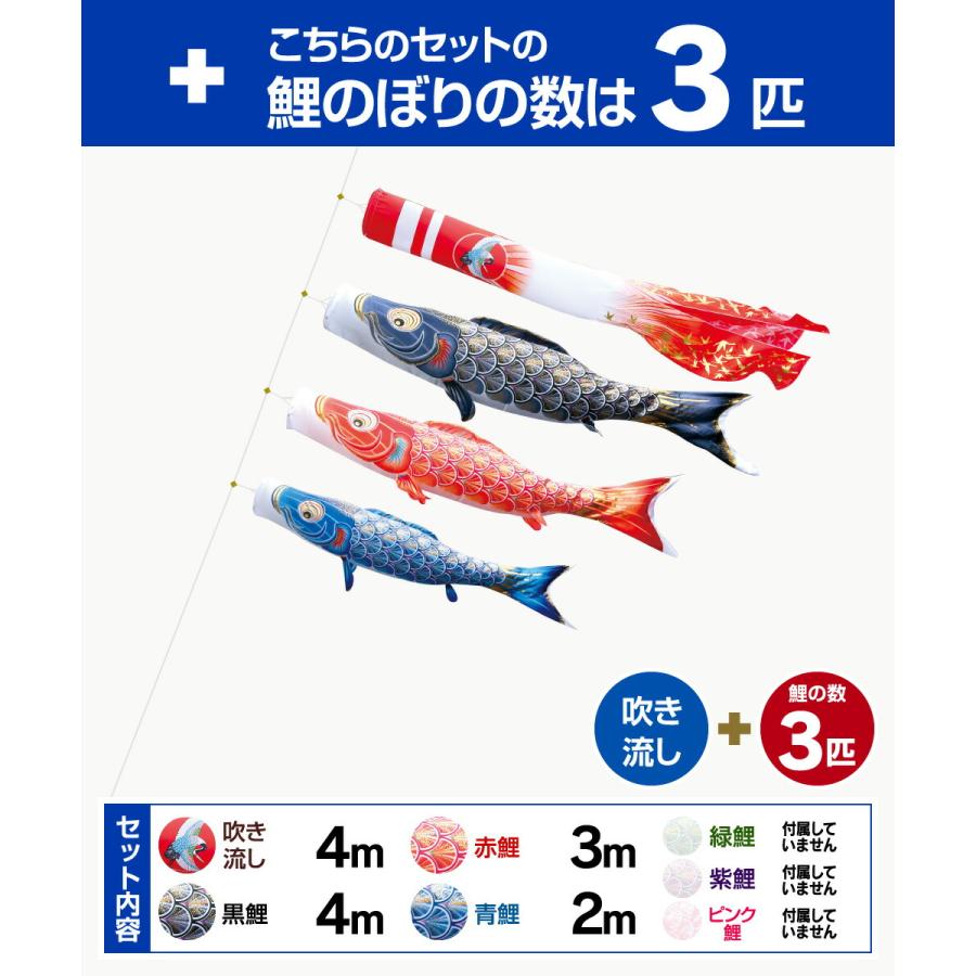 徳永鯉のぼり 真太陽 4m 6点セット ガーデンセット 2026年初節句 端午