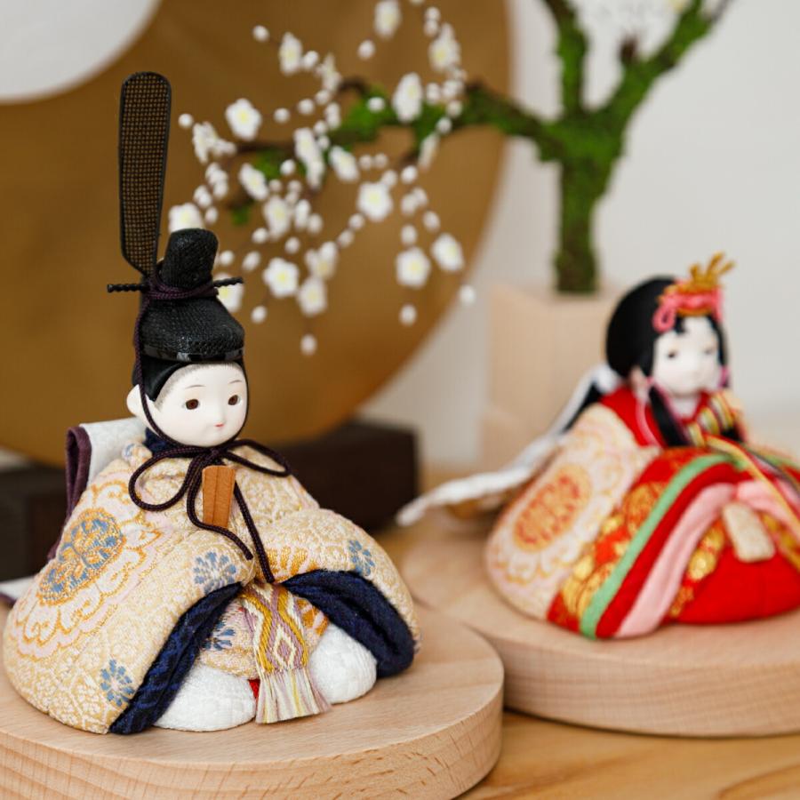 雛人形 コンパクト モダン おしゃれ お雛様 インテリア かわいい ひな人形 minicola 月屏風 親王飾り おひなさま 最新 今どき 選べる2種類 姫鞠 美桜 | ブランド登録なし | 04