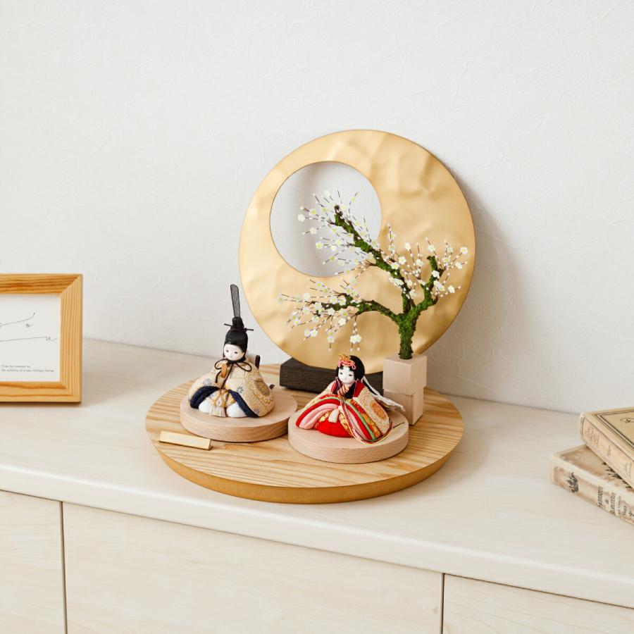 雛人形 コンパクト モダン おしゃれ お雛様 インテリア かわいい ひな人形 minicola 月屏風 親王飾り おひなさま 最新 今どき 選べる2種類 姫鞠 美桜 | ブランド登録なし | 05