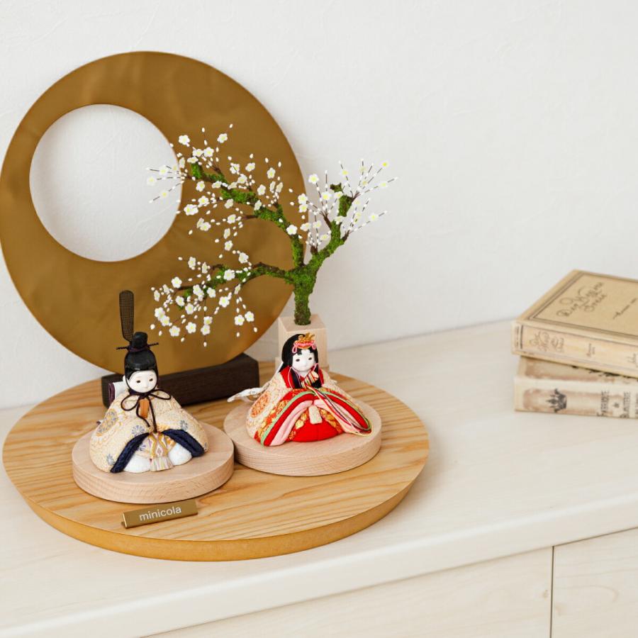 雛人形 コンパクト モダン おしゃれ お雛様 インテリア かわいい ひな人形 minicola 月屏風 親王飾り おひなさま 最新 今どき 選べる2種類 姫鞠 美桜 | ブランド登録なし | 06