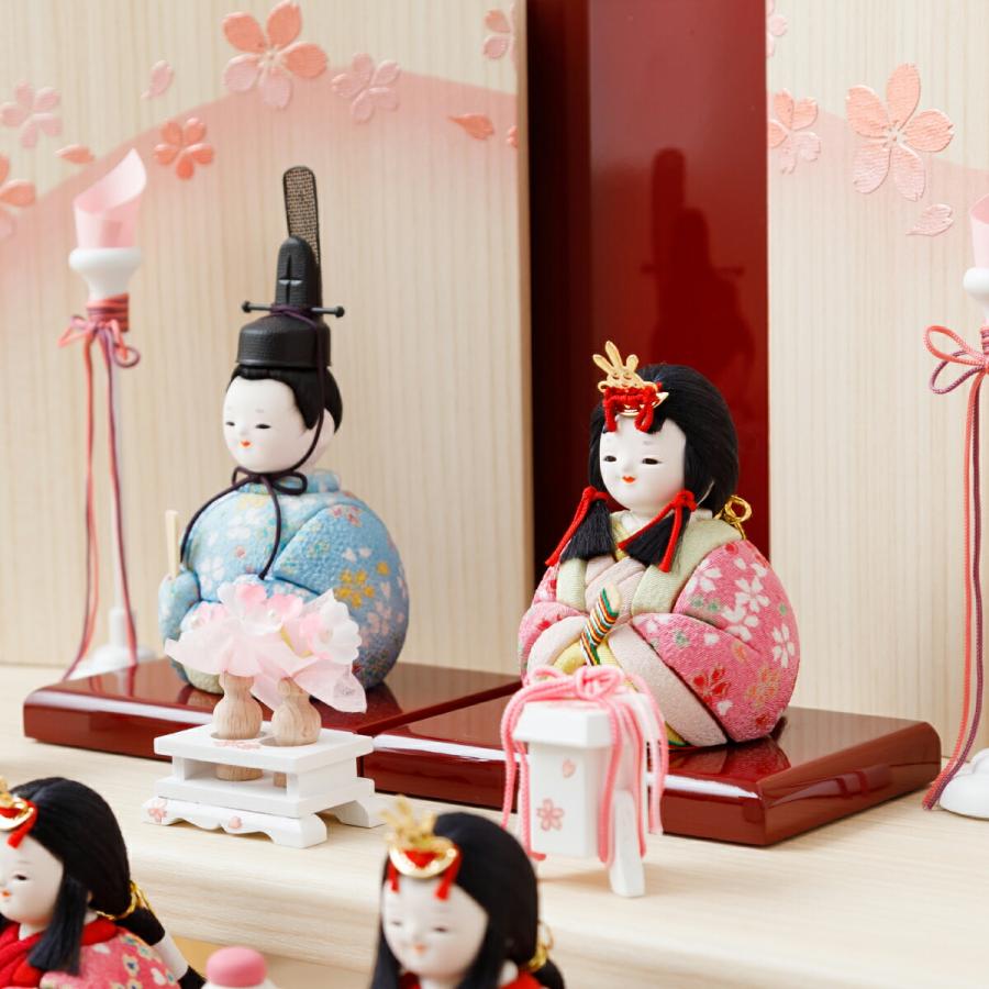 ぷりふあ 雛人形 木目込み コンパクト おしゃれ かわいい Wood style